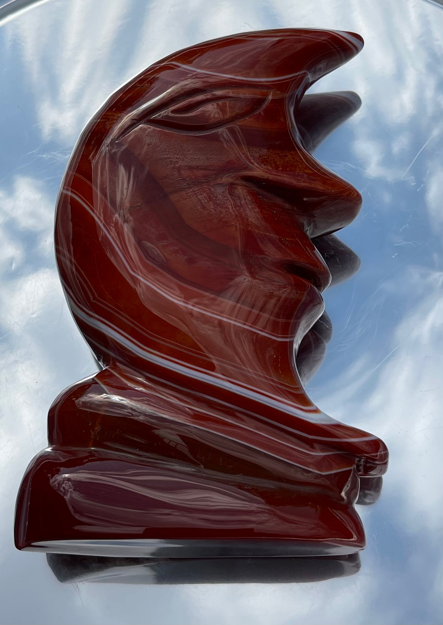 Sardonyx Moon Carving