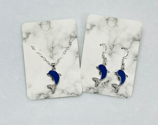 Dolphin Necklace/Earrings