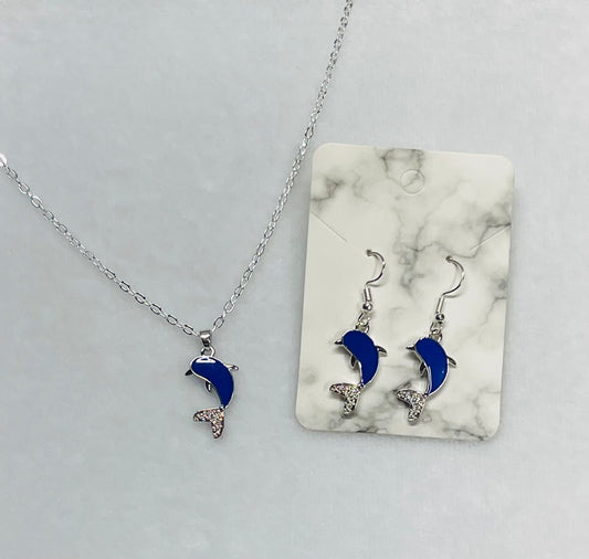 Dolphin Necklace/Earrings