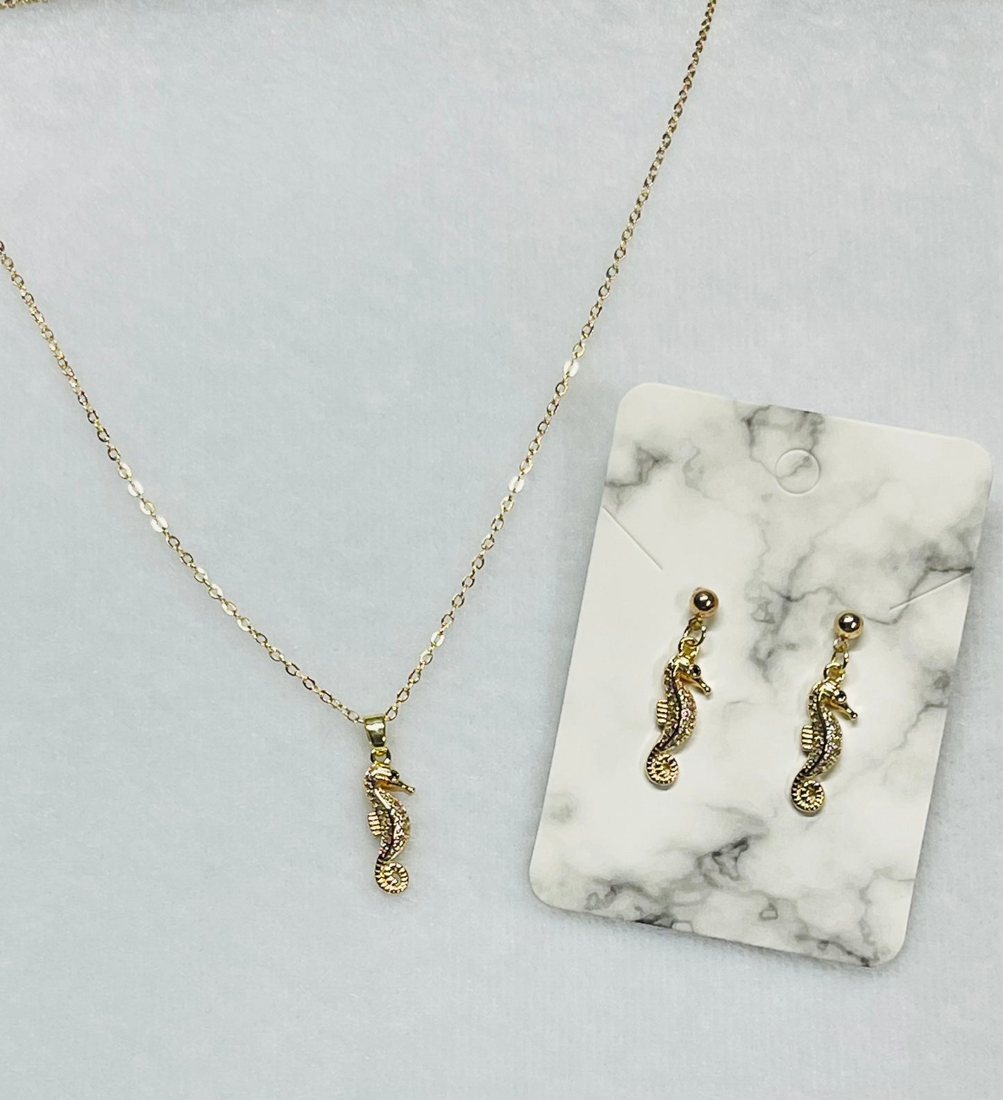 Seahorse Necklace/Earrings