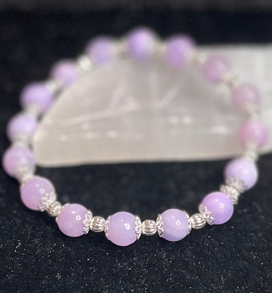 Lavender Persian Jade Bracelet/Silver