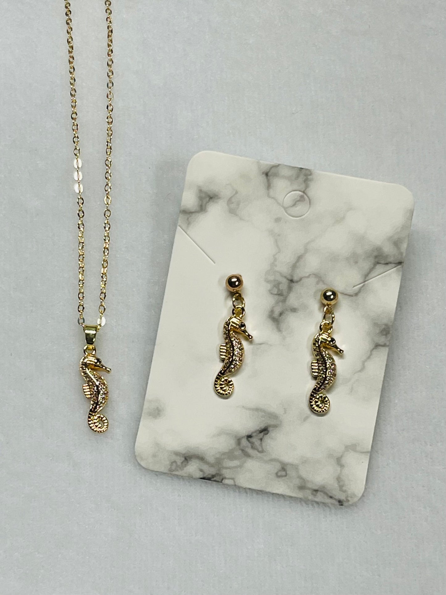 Seahorse Necklace/Earrings