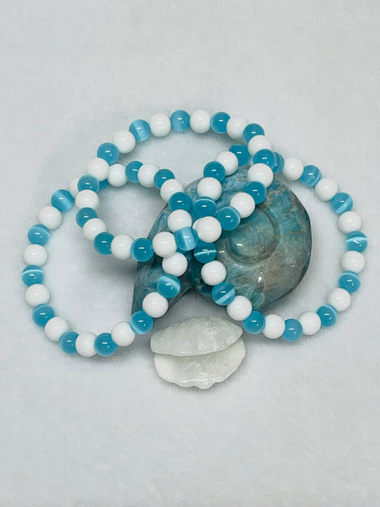 Selenite & Jade bracelet