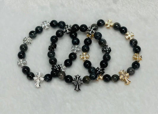Labradorite Cross Bracelet