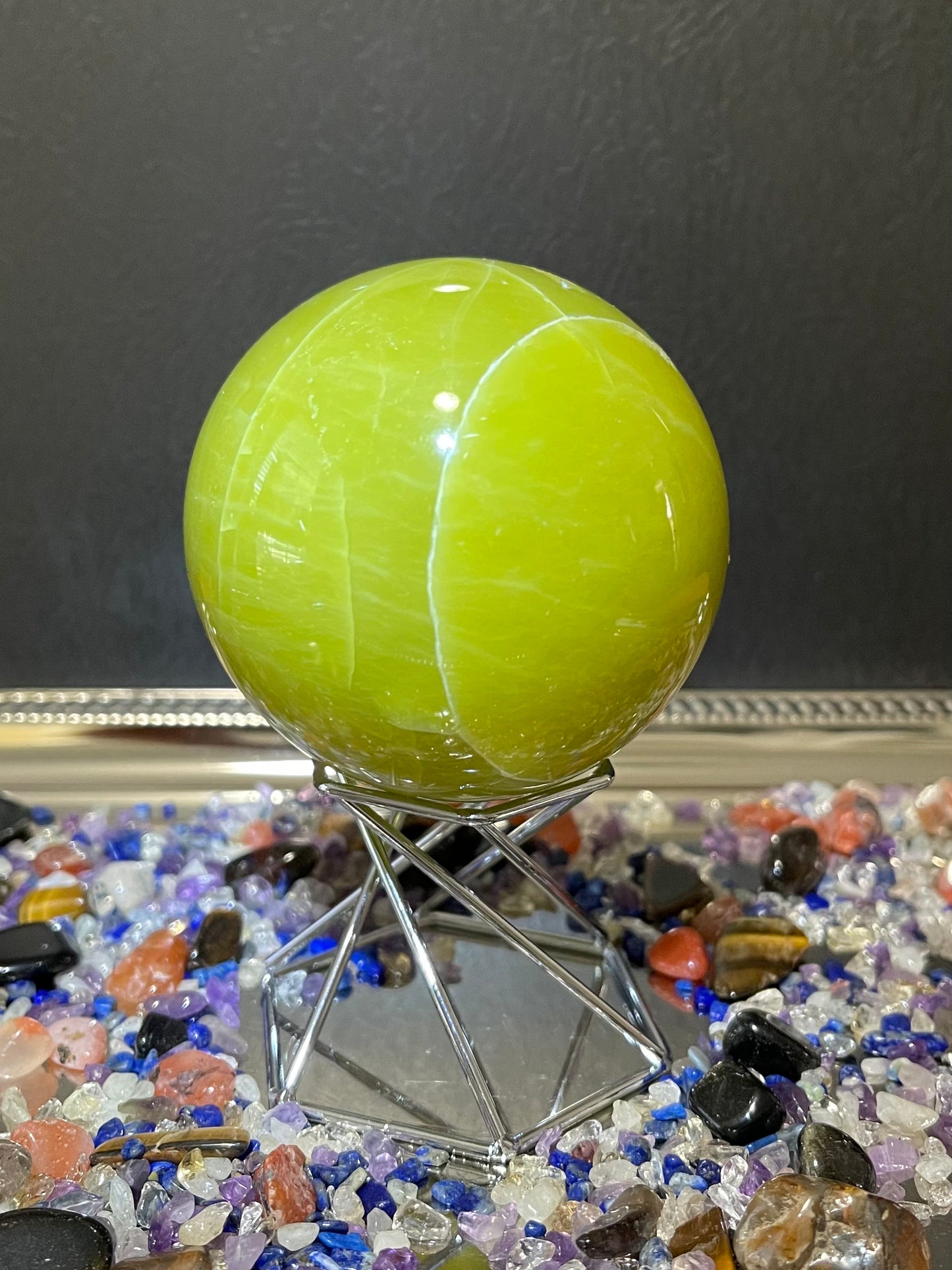 Green Jade Sphere 2 1/2” Diameter